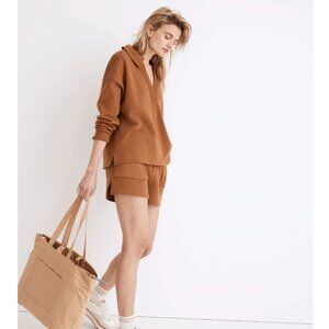 Madewell Cotton-Hemp Oversized Polo Sweatshirt & Shorts Set